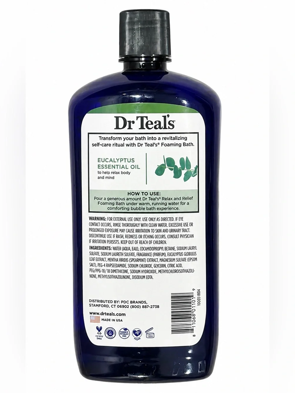 Dr Teal’s Foaming Bath Eucalyptus Spearmint Pure Epsom Salt 34 oz New